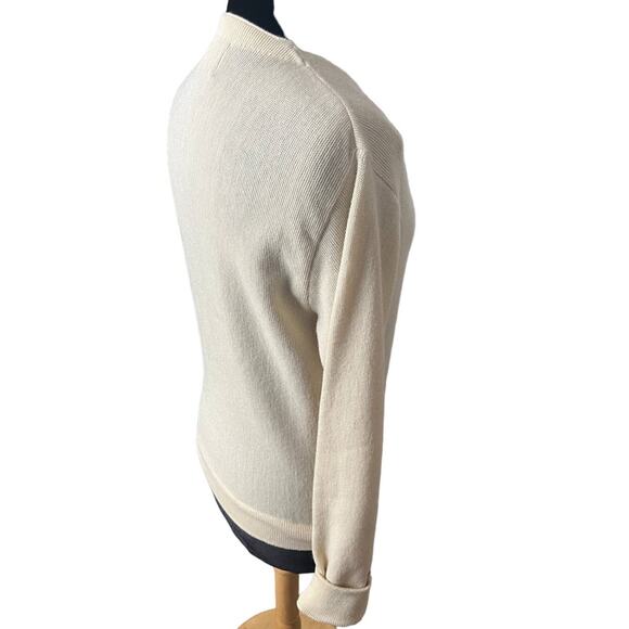 Vintage 70s Cream Beige Van Cort Cardigan Sweater Casual Layering Medium Spring - Picture 5 of 6